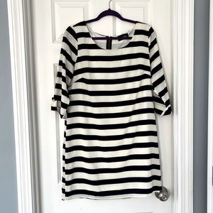 Navy & White Striped Dress